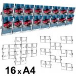 A-Z Reklama CZ Cocktail Brochure Wall držák na letáky set 16 x A4 – Zboží Živě