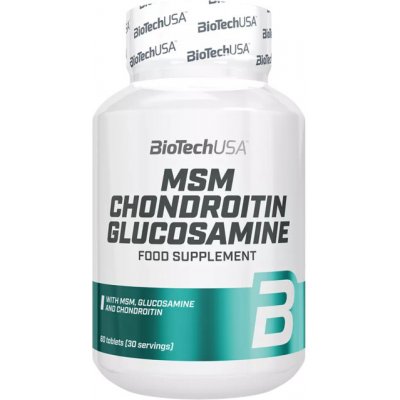 BioTech USA MSM Chondroitin Glucosamine 60 tablet – Zboží Mobilmania