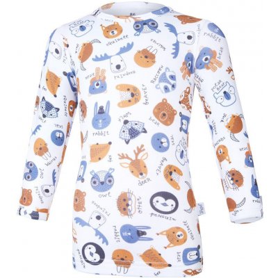 Little Angel Tričko smyk DR Tisk Outlast Bílá barevná zvířátka – Zboží Mobilmania