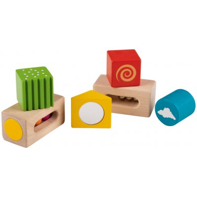 Montessori Playtive Dřevěná výuková hra senzorické stavební kameny