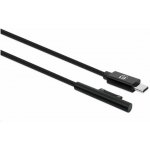 Manhattan 353632 nabíjecí, Surface Connect to USB-C Charging Cable (M/M), 15 V / 3 A, 1.8m, černý – Zboží Mobilmania
