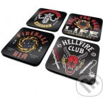 CurePink Tácky pod sklenice Stranger Things Phrases balení 4 ks 10x10cm – Zbozi.Blesk.cz