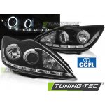 Přední světla s CCFL Angel Eyes a LED Ford Focus II 08-10 černá – Sleviste.cz