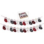 Housedecor Adventní kalendář - ponožky (Adventní kalendář pro děti, 24dílná sada - vánoční dekorace na zavěšení do dětského pokojíčku Housedecor Adventní kalendář - ponožky.) – Zboží Mobilmania
