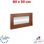 OKNA HNED Plastové okno 80x50 cm sklopné zlatý dub/bílá – Sleviste.cz