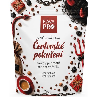 KávaPRO Čertovské pokušení výběrová zrnková 250 g – Hledejceny.cz