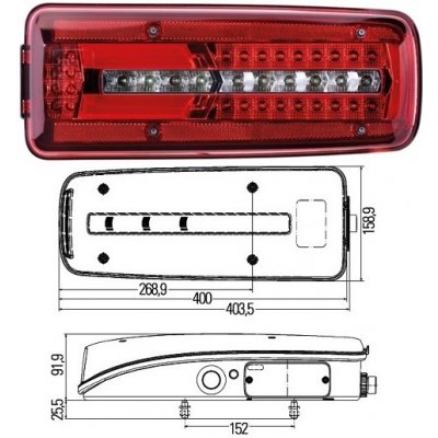Svítilna zadní 24v full led p man tgl,tgm,tgx od 01.2004 0302883_A, , , – Zboží Mobilmania