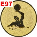 Emblém E97 VODNÍ PÓLO umístění na sportovní pohár nebo medaili 50 mm – Hledejceny.cz