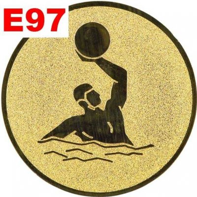 Emblém E97 VODNÍ PÓLO umístění na sportovní pohár nebo medaili 50 mm – Hledejceny.cz