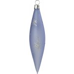 Bella Rose Skleněná vánoční ozdoba Kapka Světle modrá Mat, modrá barva, sklo – Hledejceny.cz