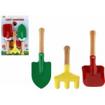 Teddies nářadí zahradní dětské 3 ks kov dřevo 15/21cm – Zbozi.Blesk.cz