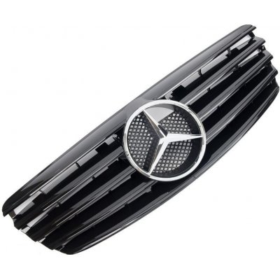 PROTEC Přední maska Mercedes W211 2002-2006 černá lesklá, chromový znak | Zboží Auto