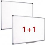 B2B Partner Bílá popisovací tabule na zeď, magnetická, 1200 x 900 mm, 1+1 ZDARMA – Zboží Živě