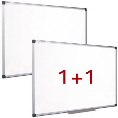 B2B Partner Bílá popisovací tabule na zeď, magnetická, 1200 x 900 mm, 1+1 ZDARMA – Zboží Živě