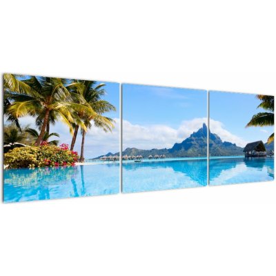 Obraz - Bora-Bora, Francouzská Polynésie, třídílný 150x50 cm