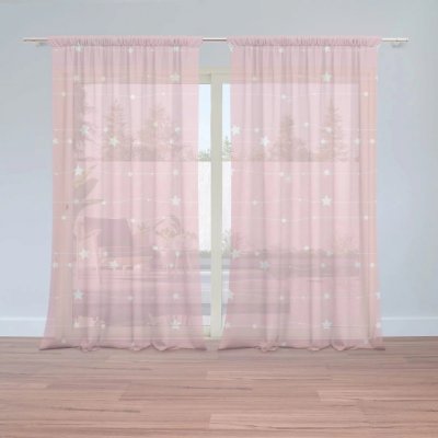 Záclony Hvězdy a tečky na provázku: 2 ks - 150x250 cm - Sablio – Hledejceny.cz