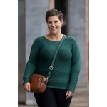 Italy fashion Třpytivý svetr GLANS Vínová – Zboží Mobilmania