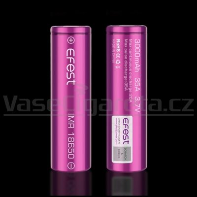 Efest Baterie IMR 18650 35A 2ks 3000mAh – Hledejceny.cz