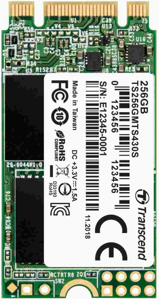 Transcend MTS430S 256GB, TS256GMTS430S