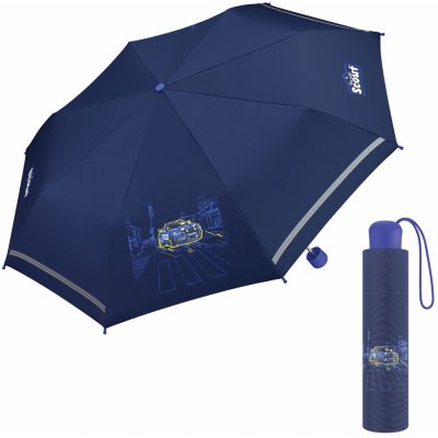 Scout Policejní auto chlapecký skládací deštník modrý – Zboží Mobilmania