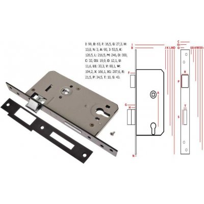 Zámek vratový na FAB Polský/převod 90/63,5/32mm levý – Sleviste.cz