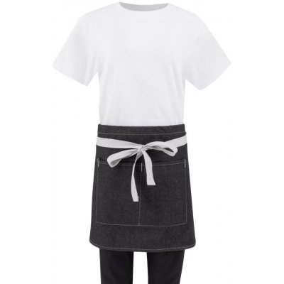 Whites Chefs Clothing kuchařská zástěra do pasu džínová černá 760 mm – Hledejceny.cz