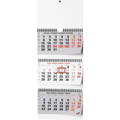 Nástěnný Baloušek Tříměsíční skládaný s mezinárodními svátky 2026 – Zboží Dáma