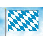 LIBEA, s.r.o. Bavorsko vlajka Rozměr: 150×225 cm, Uchycení: Karabiny na stožár – Hledejceny.cz