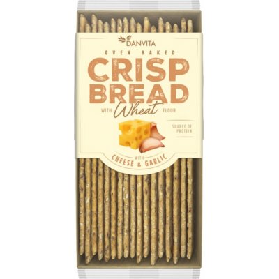 Danvita Pšeničný křehký chléb se sýrem a česnekem 130 g – Hledejceny.cz