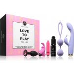 Dream Toys Pleasure Box vibrátor se stimulátorem klitorisu 1 ks + návlek na prst vibrační 1 ks + vibrátor mini 1 ks + anální kolík 1 ks + venušiny kuličky 1 ks + lubrikační gel 50 ml – Zboží Dáma