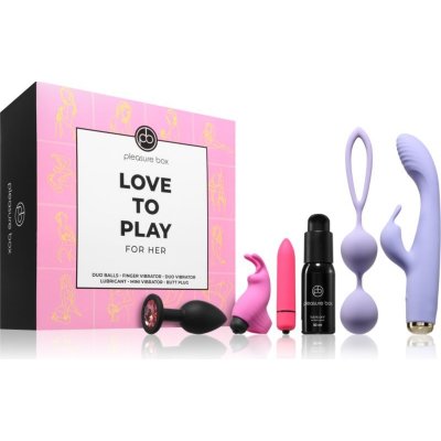 Dream Toys Pleasure Box vibrátor se stimulátorem klitorisu 1 ks + návlek na prst vibrační 1 ks + vibrátor mini 1 ks + anální kolík 1 ks + venušiny kuličky 1 ks + lubrikační gel 50 ml – Zboží Dáma