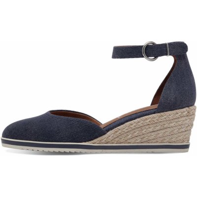 Tamaris 1-22319-44-800 Dámské sandály na klínku modré – Zboží Mobilmania