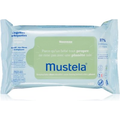 Mustela Bébé Cleansing WIpes vlhčené čisticí ubrousky pro děti 60 ks – Zboží Mobilmania