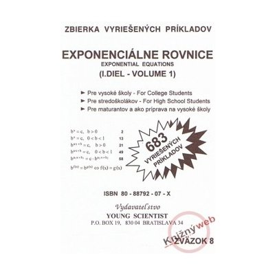 Exponenciálne rovnice /Exponential equations - I. diel – Hledejceny.cz