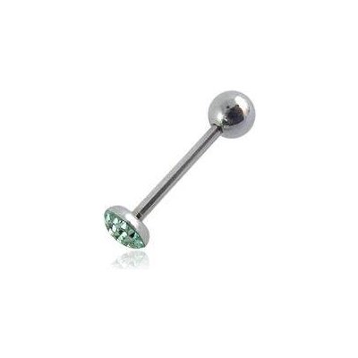 Šperky4U piercing do jazyka s krystaly PJ01013-Q