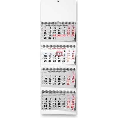 Nástěnný Čtyřměsíční skládaný šedý 2026 – Zboží Mobilmania