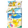Povlečení Halantex povlečení Pokémon Pikachu with Scorbunny Beach POK-465BL 140x200 70x90