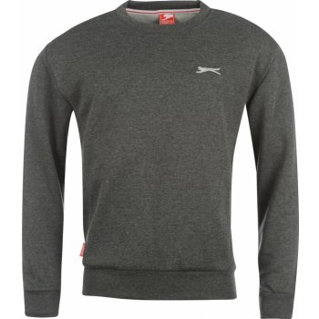 Slazenger SL Fleece Crew Sweater Mens Charcoal Marl