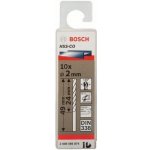 Sada 10ks kobaltových vrtáků do kovu Bosch HSS-Co, DIN 338 - 2 x 24 / 49 mm, spirálový, válcovaný (2 608 585 874) – Hledejceny.cz