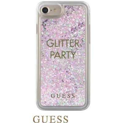 Pouzdro Guess Liquid Glitter Hard Party Fialové iPhone 6/7/8 /SE 2020