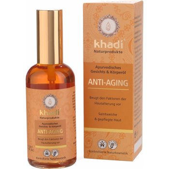Khadí Pleťový a tělový olej Anti Aging proti stárnutí 100 ml