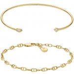 Fossil Slušivý dámský set pozlacených náramků Heritage JA7292SET – Zboží Dáma