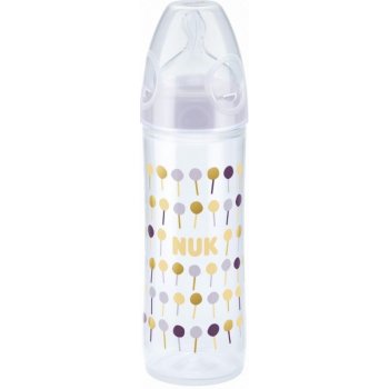 NUK New Classic láhev Love silikon bílá 250ml