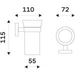 Nimco Unix Držák na kartáčky, nádobka keramická UN 13058KU-26 – Zboží Dáma