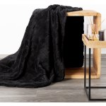 Mybesthome přehoz na křeslo mikrovláknový pléd CAROL černá 70 x 160 cm – Zboží Dáma