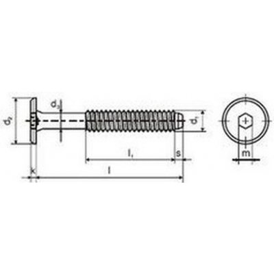 šroub M6x20 BÍLÝ ZINEK nábytkářský válcová hlava 17mm – Zboží Mobilmania