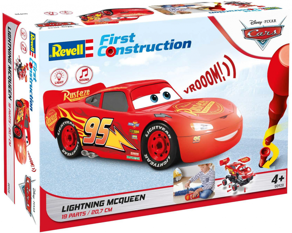 Revell First Construction auto 00920 Lightning McQueen světelné a zvukové efekty 1:20