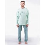 Gina 79177 pánské pyžamo dlouhé sv.šedé měsíc – Zboží Dáma