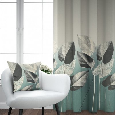 Ervi Blackout zatemňovací závěs Super print - Elegantní listí č.23 – Hledejceny.cz