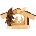 Amadea Dřevěný betlém s kůrou masivní dřevo 24x13x9 cm – Hledejceny.cz